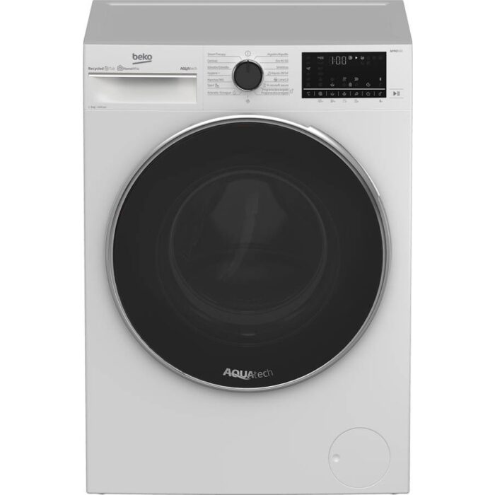 Lavadora BEKO Aquatech & Steamcure B5WFT59418W (9 kg - 1400 rpm - Blanco)