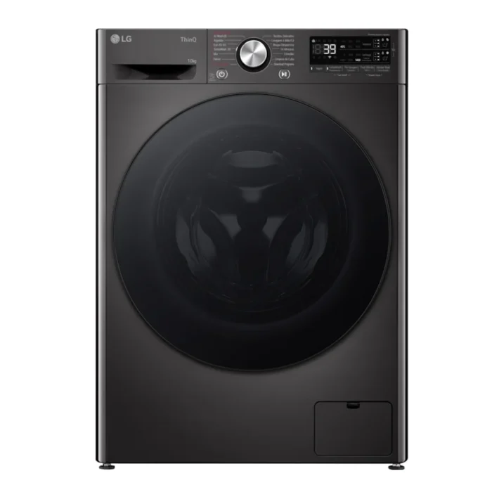 Lavadora LG F4WR7510SGB (10 kg - 1400 rpm - Negro)